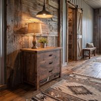 Barnwood Chest Of Drawers: Some lifestyle images are created with AI for visualization purposes. Crafted from natural solid wood, each piece is unique and will vary.