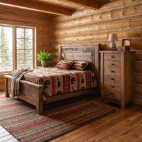 Barnwood Chest Of Drawers: Some lifestyle images are created with AI for visualization purposes. Crafted from natural solid wood, each piece is unique and will vary.