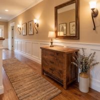 Rustic Chest Of Drawers: Some lifestyle images are created with AI for visualization purposes. Crafted from natural solid wood, each piece is unique and will vary.