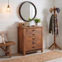 Rustic Chest Of Drawers: Some lifestyle images are created with AI for visualization purposes. Crafted from natural solid wood, each piece is unique and will vary.