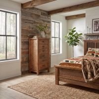 Barnwood Chest Of Drawers: Some lifestyle images are created with AI for visualization purposes. Crafted from natural solid wood, each piece is unique and will vary.
