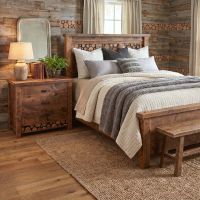 Rustic Chest Of Drawers: Some lifestyle images are created with AI for visualization purposes. Crafted from natural solid wood, each piece is unique and will vary.