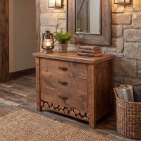 Rustic Chest Of Drawers: Some lifestyle images are created with AI for visualization purposes. Crafted from natural solid wood, each piece is unique and will vary.