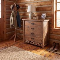 Barnwood Chest Of Drawers: Some lifestyle images are created with AI for visualization purposes. Crafted from natural solid wood, each piece is unique and will vary.
