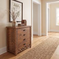 Barnwood Chest Of Drawers: Some lifestyle images are created with AI for visualization purposes. Crafted from natural solid wood, each piece is unique and will vary.