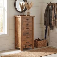 Rustic Chest Of Drawers: Some lifestyle images are created with AI for visualization purposes. Crafted from natural solid wood, each piece is unique and will vary.