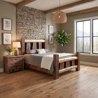 Rustic Chest Of Drawers: Some lifestyle images are created with AI for visualization purposes. Crafted from natural solid wood, each piece is unique and will vary.