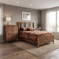 Barnwood Chest Of Drawers: Some lifestyle images are created with AI for visualization purposes. Crafted from natural solid wood, each piece is unique and will vary.