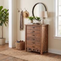 Barnwood Chest Of Drawers: Some lifestyle images are created with AI for visualization purposes. Crafted from natural solid wood, each piece is unique and will vary.