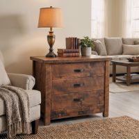 Rustic Chest Of Drawers: Some lifestyle images are created with AI for visualization purposes. Crafted from natural solid wood, each piece is unique and will vary.