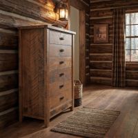 Rustic Chest Of Drawers: Some lifestyle images are created with AI for visualization purposes. Crafted from natural solid wood, each piece is unique and will vary.
