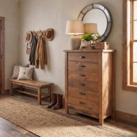 Rustic Chest Of Drawers: Some lifestyle images are created with AI for visualization purposes. Crafted from natural solid wood, each piece is unique and will vary.