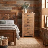 Barnwood Chest Of Drawers: Some lifestyle images are created with AI for visualization purposes. Crafted from natural solid wood, each piece is unique and will vary.