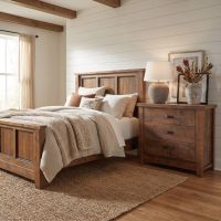 Barnwood Chest Of Drawers: Some lifestyle images are created with AI for visualization purposes. Crafted from natural solid wood, each piece is unique and will vary.