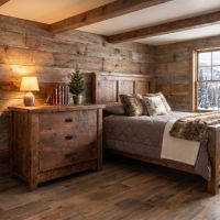 Barnwood Chest Of Drawers: Some lifestyle images are created with AI for visualization purposes. Crafted from natural solid wood, each piece is unique and will vary.