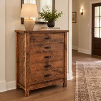 Barnwood Chest Of Drawers: Some lifestyle images are created with AI for visualization purposes. Crafted from natural solid wood, each piece is unique and will vary.