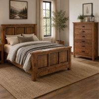 Rustic Chest Of Drawers: Some lifestyle images are created with AI for visualization purposes. Crafted from natural solid wood, each piece is unique and will vary.