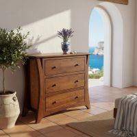 Natural Wood Chest of Drawers: Some lifestyle images are created with AI for visualization purposes. Crafted from natural solid wood, each piece is unique and will vary.