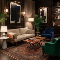 Rustic Coffee Table: Some lifestyle images are created with AI for visualization purposes. Crafted from natural solid wood, each piece is unique and will vary.