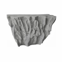 Textured Cliff Console in Gray