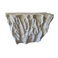 Textured Cliff Console in White
