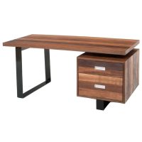 Contemporary Rustic Wood Desk shown in Natural Reclaimed Wood
