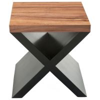Contemporary Wood End Table shown in Golden Walnut