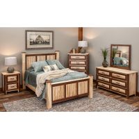 Contemporary Cabin Maple & Walnut Bedroom Collection