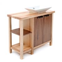 Contemporary Wood Vanity - Sink Right