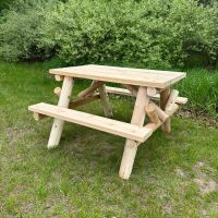 Contoured Comfort Log Picnic Table - 48"