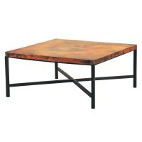 Copenhagen Hammered Copper Coffee Table - 36" Square