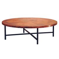 Copenhagen Hammered Copper Coffee Table - 48" Round