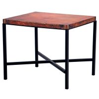 Copenhagen Hammered Copper End Table - Rectangle