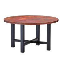 Copenhagen Hammered Copper Round Dining Table