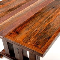 Closeup of Copper Canyon Dining Table w/ Copper Inlay