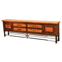 Copper Console Table Design One - 95x13x33