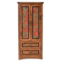 Copper Mesa Rustic 2 Drawer Armoire