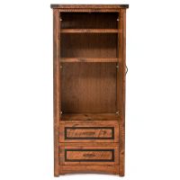 Copper Mesa Rustic 2 Drawer Armoire - Antique Barnwood Finish