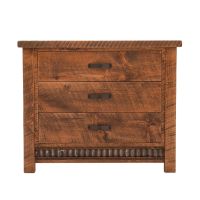 Rustic Corrugated 3 Drawer Barnwood Chest