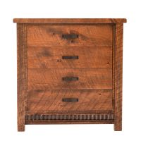Rustic Corrugated 4 Drawer Barnwood Chest