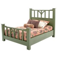 Cottage Sunrise Painted Bed - Sea Mist Green Paint Finish & Side Rails