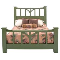 Cottage Sunrise Painted Bed - Sea Mist Green Paint Finish & Side Rails