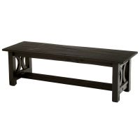 Cottage Sunrise Painted Bench - Black Harvest