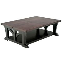 Cottage Sunrise Painted Coffee Table - Black Harvest Base Paint Finish