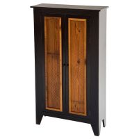 Cottage Sunrise Painted Double Panel Cupboard - Black Harvest Paint Color Finish