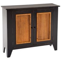 Cottage Sunrise Painted Double Panel Cupboard - Black Harvest Paint Color Finish