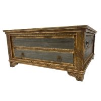 Country Roads Square Coffee Table in Dark Walnut Finish
