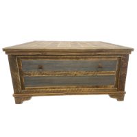 Country Roads Square Coffee Table in Dark Walnut Finish