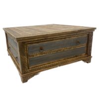 Country Roads Square Coffee Table in Dark Walnut Finish