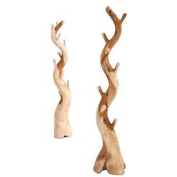 Natural Free Form Log Coat Rack - Single- Natural Clear Finish